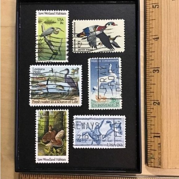 Bird Wildlife Conservation Framed Postage Stamp Art #EF96. - Picture 3 of 4